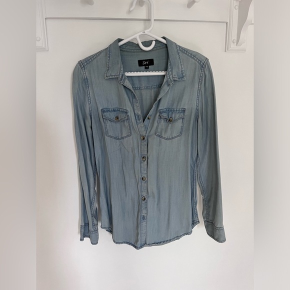 Soft Denim Button Down Shirt - Picture 2 of 4